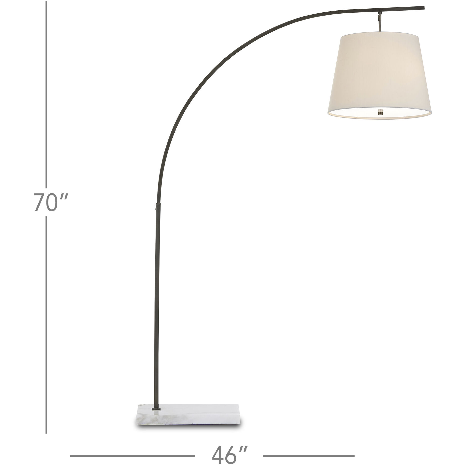 Cloister 70 inch 75 watt Oil Rubbed Bronze/White Floor Lamp Portable Light