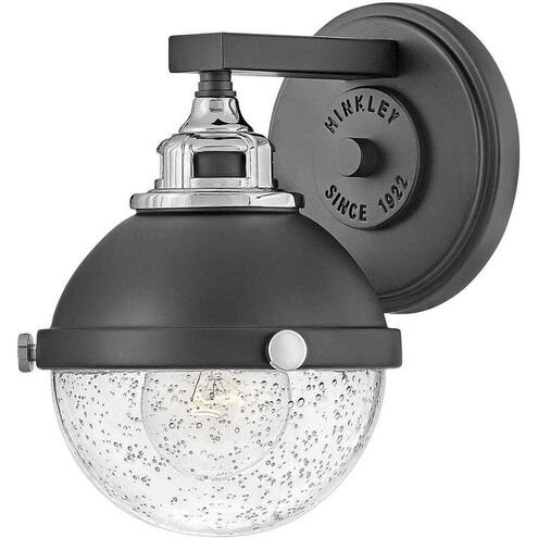 Fletcher 1 Light 7.75 inch Black with Chrome Vanity Light Wall Light in Black/Chrome