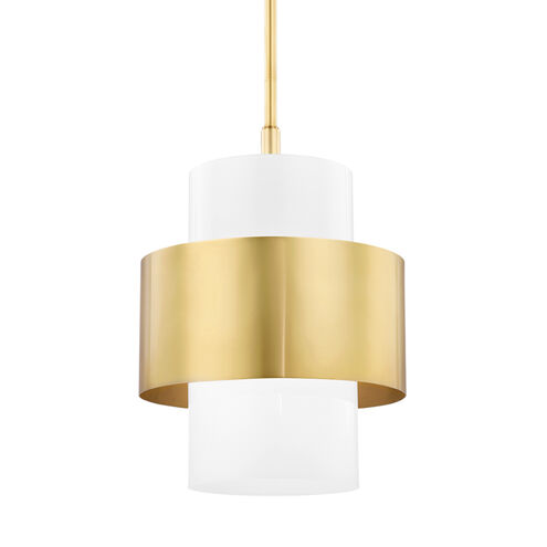 Corinth 1 Light 15.5 inch Aged Brass Pendant Ceiling Light