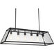 Alyson 6 Light 42 inch Black Island/Pool Table Light Ceiling Light