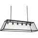 Alyson 6 Light 12 inch Black Down Chandelier Ceiling Light