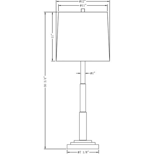 Robinson 30.75 inch 100.00 watt Clear Table Lamp Portable Light