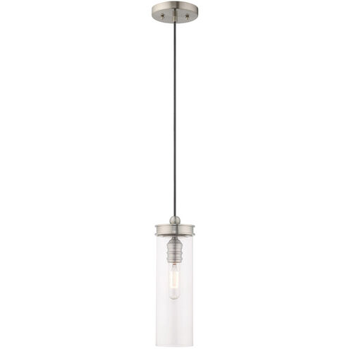 Art Glass 1 Light 5 inch Brushed Nickel Mini Pendant Ceiling Light