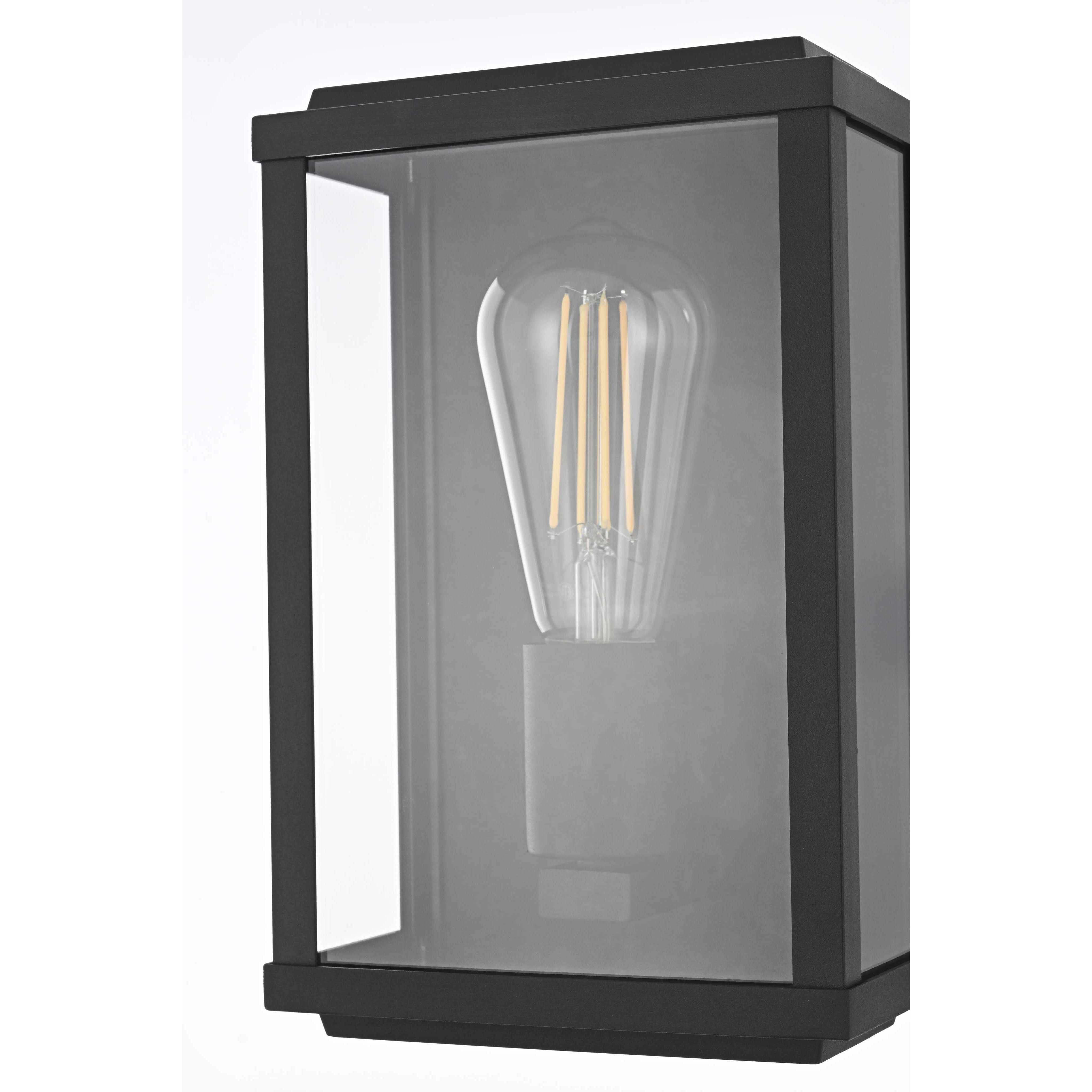 Santos 1 Light 10 inch Black Outdoor Wall Sconce