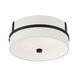Contemporary 2 Light 13 inch Matte Black Flush Mount Ceiling Light