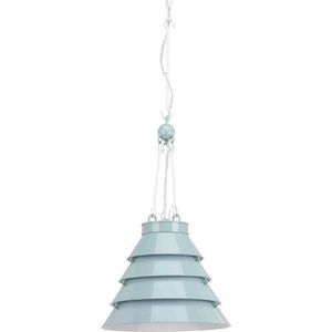 Point Dume™ Surfrider 1 Light 13.88 inch Matte Blue Enamel Pendant Ceiling Light, Design Series