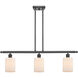 Ballston Hadley 3 Light 36 inch Oil Rubbed Bronze Island Light Ceiling Light in Matte White Glass, Ballston