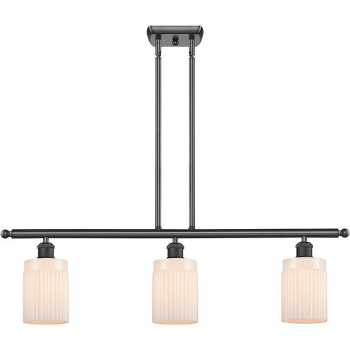 Ballston Hadley 3 Light 36 inch Oil Rubbed Bronze Island Light Ceiling Light in Matte White Glass, Ballston
