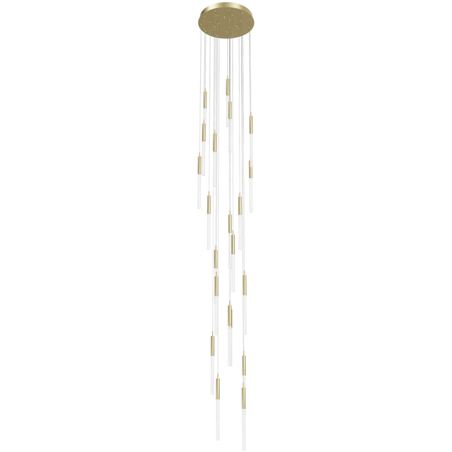 Main St. LED 22 inch Brushed Brass Pendant Ceiling Light in Frosted