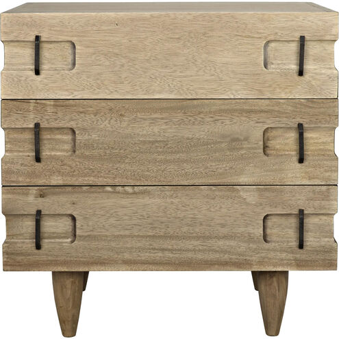 David 32.5 X 32 inch Washed Walnut Side Table