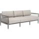Borneo Charcoal Gray Rope and Nuance Dove Outdoor Sofa