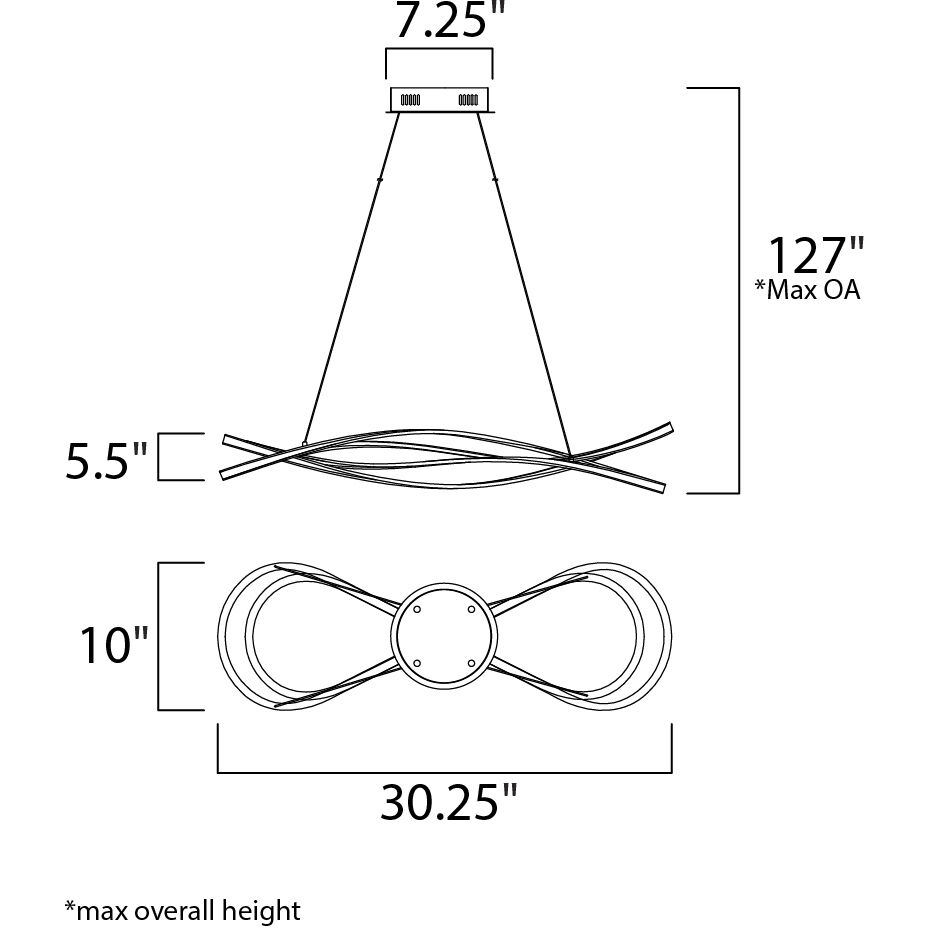 Coaster LED 10 inch Polished Chrome Single Pendant Ceiling Light