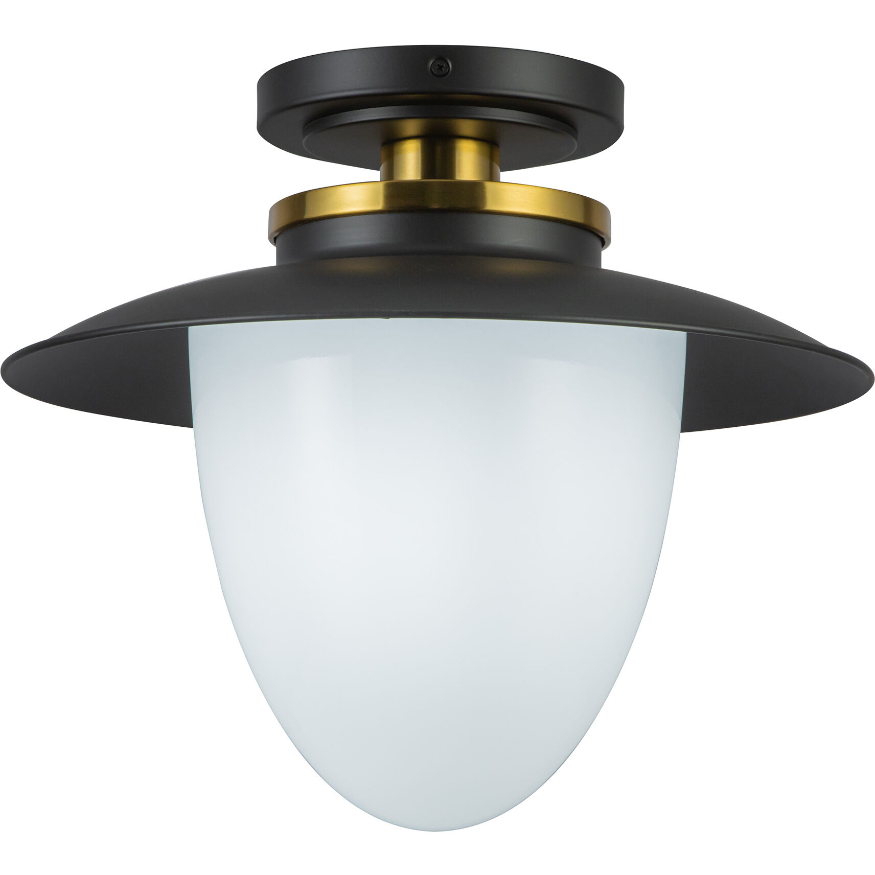 Dahlia 1 Light 15 inch Black and Brass Pendant Ceiling Light