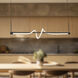 Cursive LED 54 inch Black Linear Pendant Ceiling Light