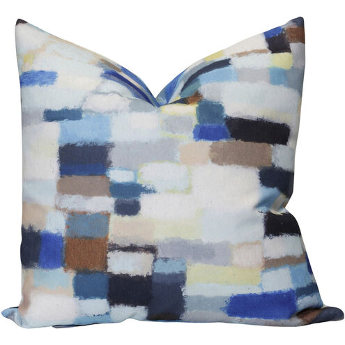 Jonas 24 X 6.5 inch Multi - Blue and White and Cream Gray Navy Blue Pillow