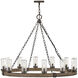 Open Air Sawyer 12 Light 38 inch Sequoia with Iron Rust Outdoor Hanging in Non-LED