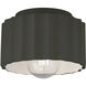 Radiance Collection 1 Light 8 inch Pewter Green Flush-Mount Ceiling Light