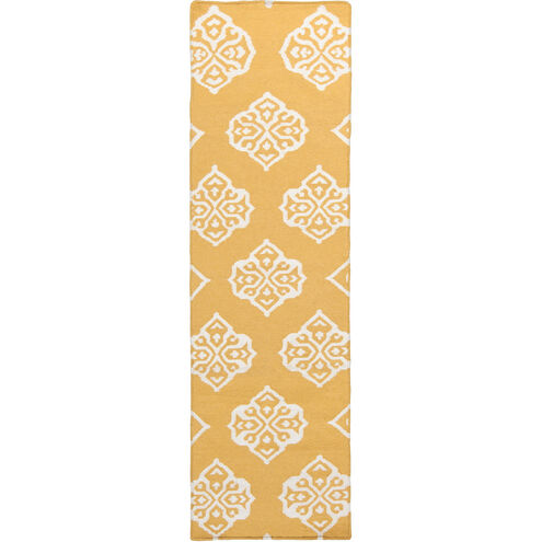 Frontier 96 X 30 inch Mustard, Ivory Rug