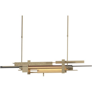 Planar LED 48.3 inch Soft Gold and Natural Iron Pendant Ceiling Light in Soft Gold/Natural Iron