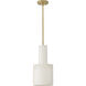 Casey 1 Light 9 inch Lacquered Brass with Satin Off-White Pendant Ceiling Light in Lacquered Brass and Satin Off-White