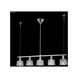 Butterfly 5 Light 4 inch Silver Crystal Chandelier Ceiling Light