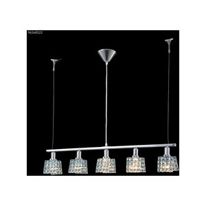 Butterfly 5 Light 4 inch Silver Crystal Chandelier Ceiling Light