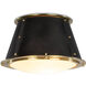 French Maid 1 Light 13 inch Blackened Brass and Natural Brass Flush Mount Ceiling Light