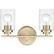 Moven 2 Light 14.25 inch Modern Gold Vanity Light Wall Light