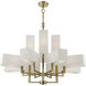 Rubix 12 Light 44 inch Antique Brass Foyer Chandelier Ceiling Light, Extra Large