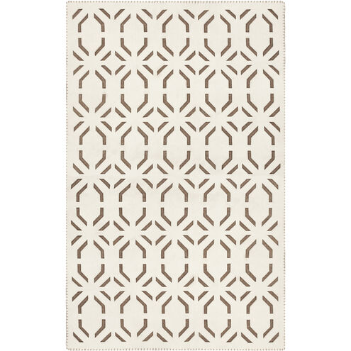 Valentino 36 X 24 inch Light Beige / Medium Brown Handmade Rug
