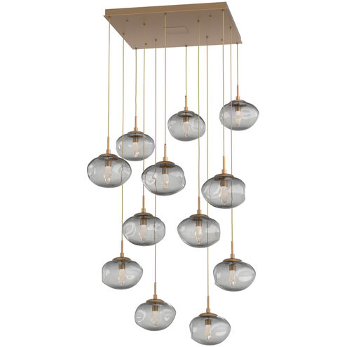 Nova LED LED Novel Brass Chandelier Ceiling Light, Square Multi-Pendant