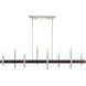 Denmark 8 Light 9 inch Brushed Nickel with Bronze Accents Chandelier Ceiling Light