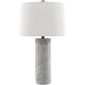 Perla 29 inch 150 watt Concrete/White/Satin Black Table Lamp Portable Light