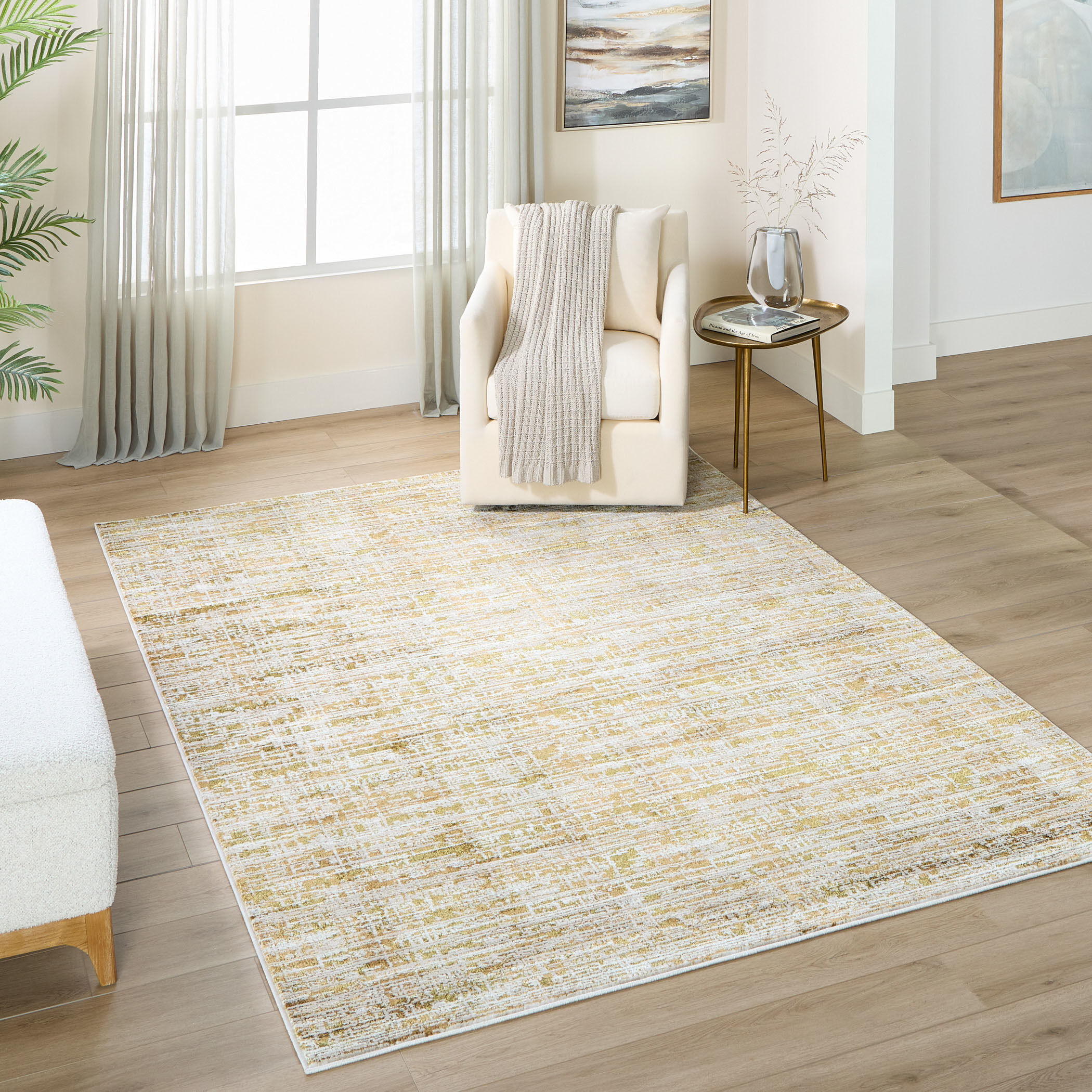 Artema 36 X 24 inch Gold Rug in 2 x 3