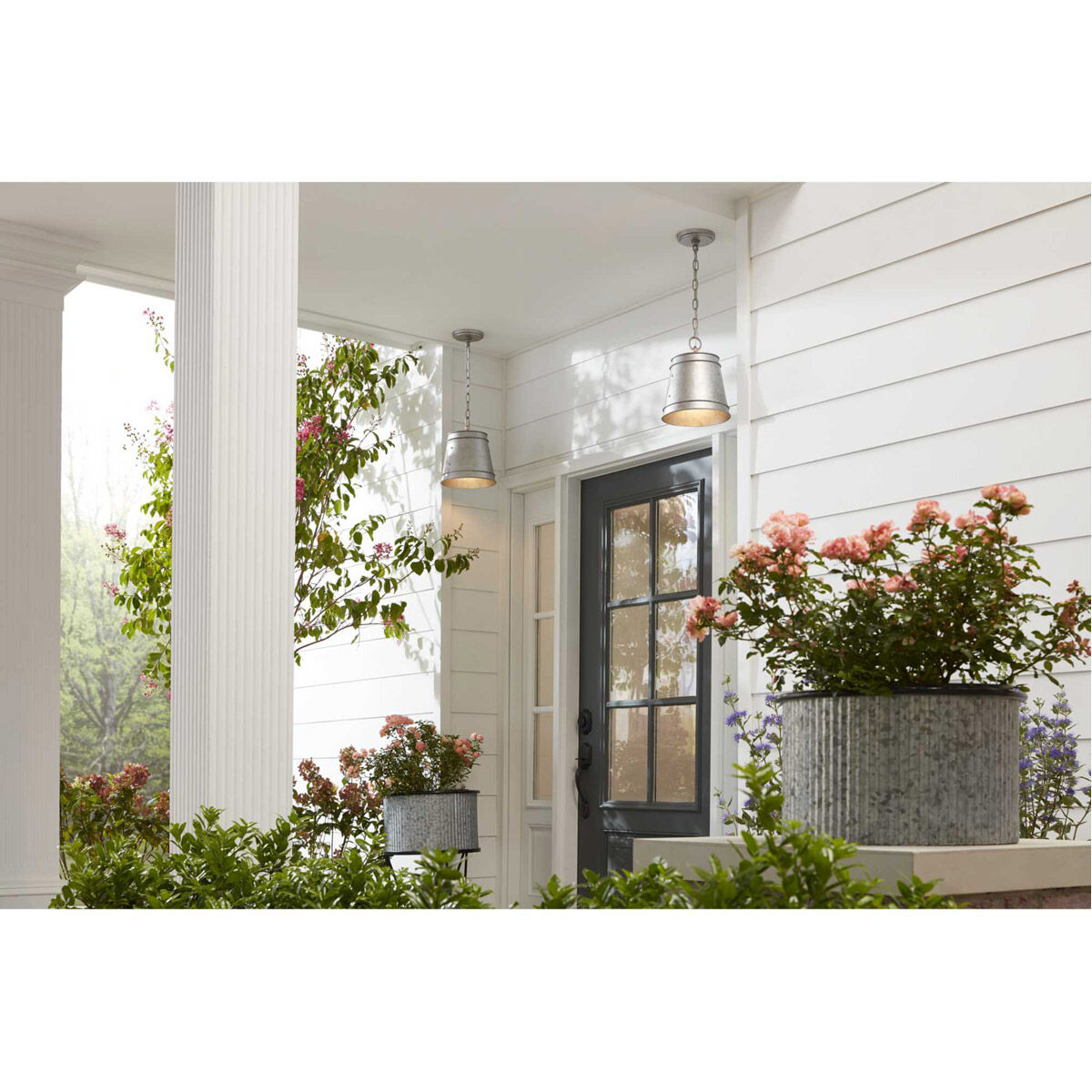 Galveston 1 Light 9.25 inch Galvanized Pendant Ceiling Light