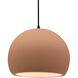 Radiance LED 12.25 inch Adobe and Matte Black Pendant Ceiling Light