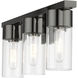 Carson 3 Light 23 inch Black Chrome Vanity Sconce Wall Light