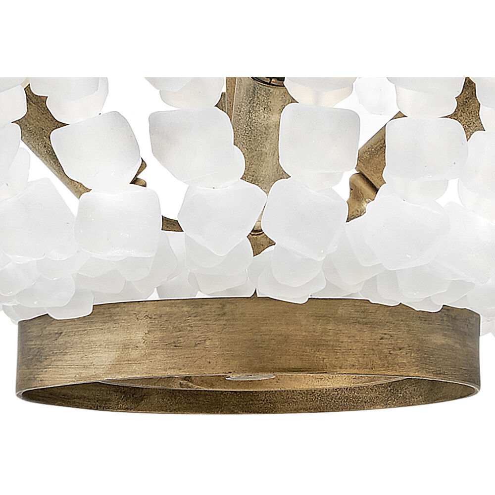 Dune LED 16 inch Burnished Gold Foyer Light Ceiling Light, Semi-Flush Mount