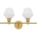 Gene 2 Light 19 inch Brass Wall sconce Wall Light
