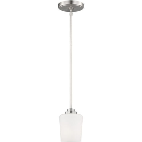 Windom 1 Light 4.25 inch Brushed Nickel Pendant Ceiling Light