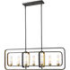 Aideen 7 Light 42.25 inch Bronze Gold Linear Chandelier Ceiling Light
