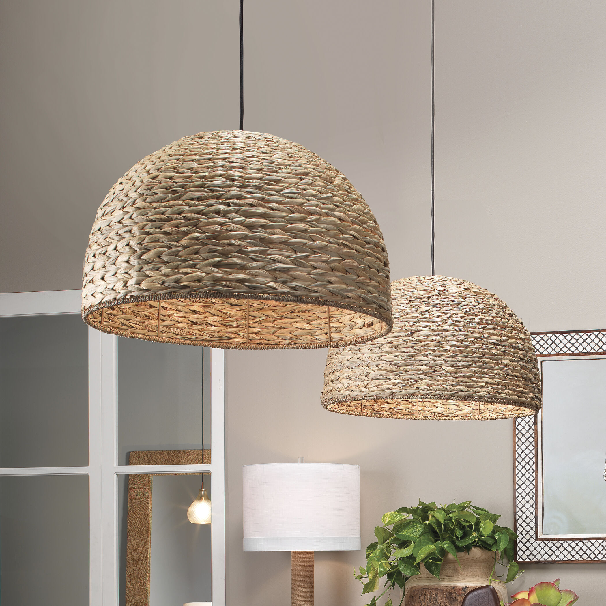 Shoreline 1 Light 22 inch Natural Pendant Ceiling Light