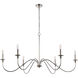 Rohan 6 Light 48 inch Polished Nickel Chandelier Ceiling Light