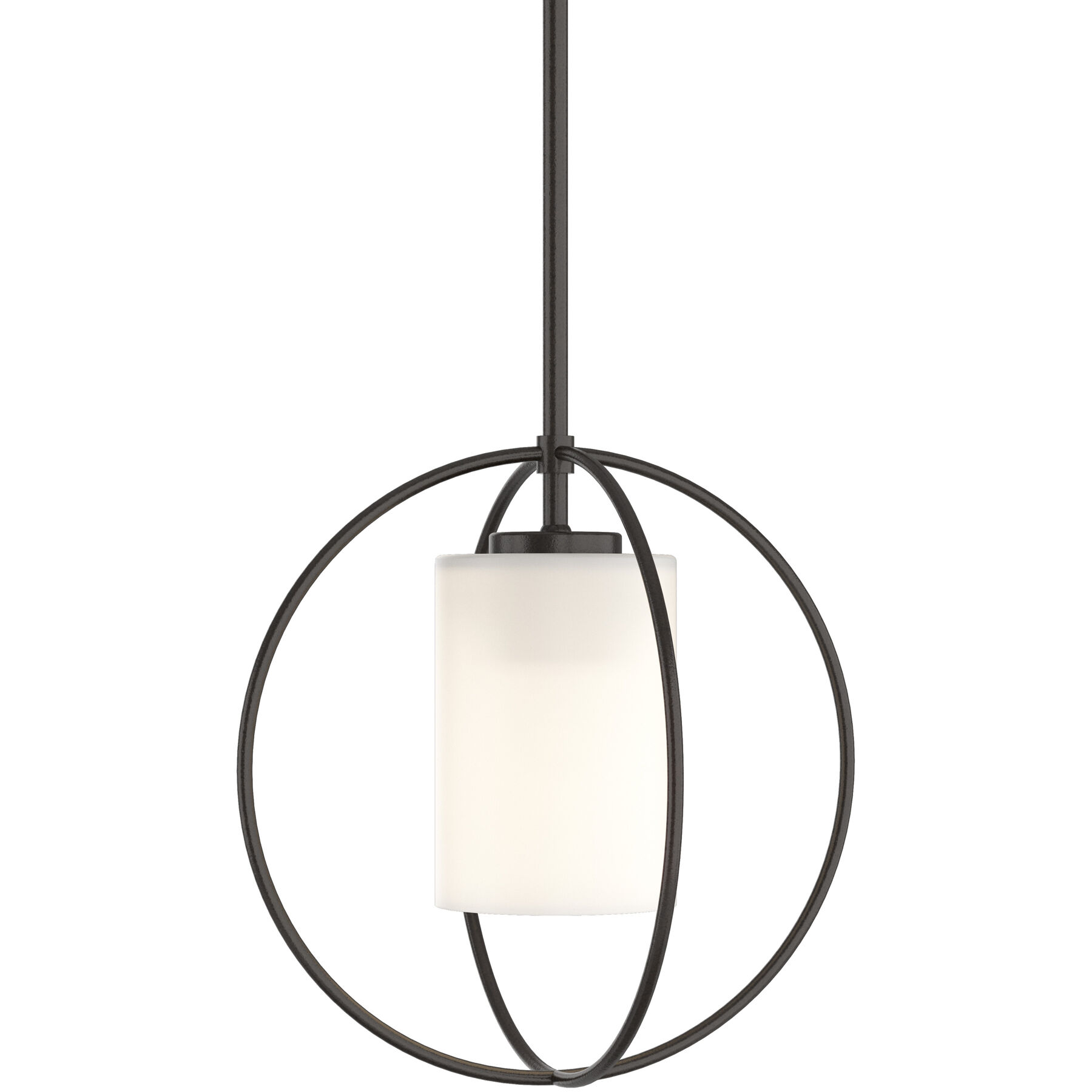 Rhythm 1 Light 11.3 inch Oil Rubbed Bronze Mini Pendant Ceiling Light in Opal
