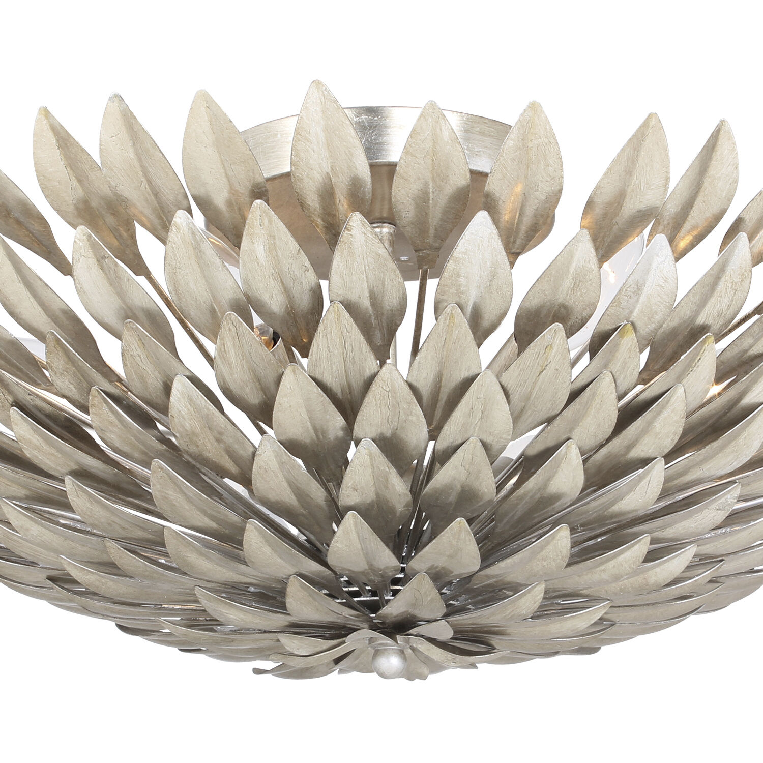 Broche 6 Light 24 inch Antique Silver Semi Flush Ceiling Light