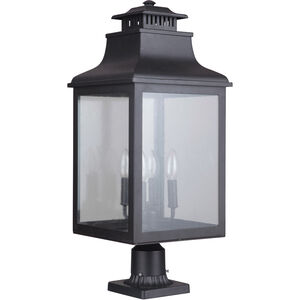 Drake 4 Light 25 inch Black Outdoor Post Mount Lantern