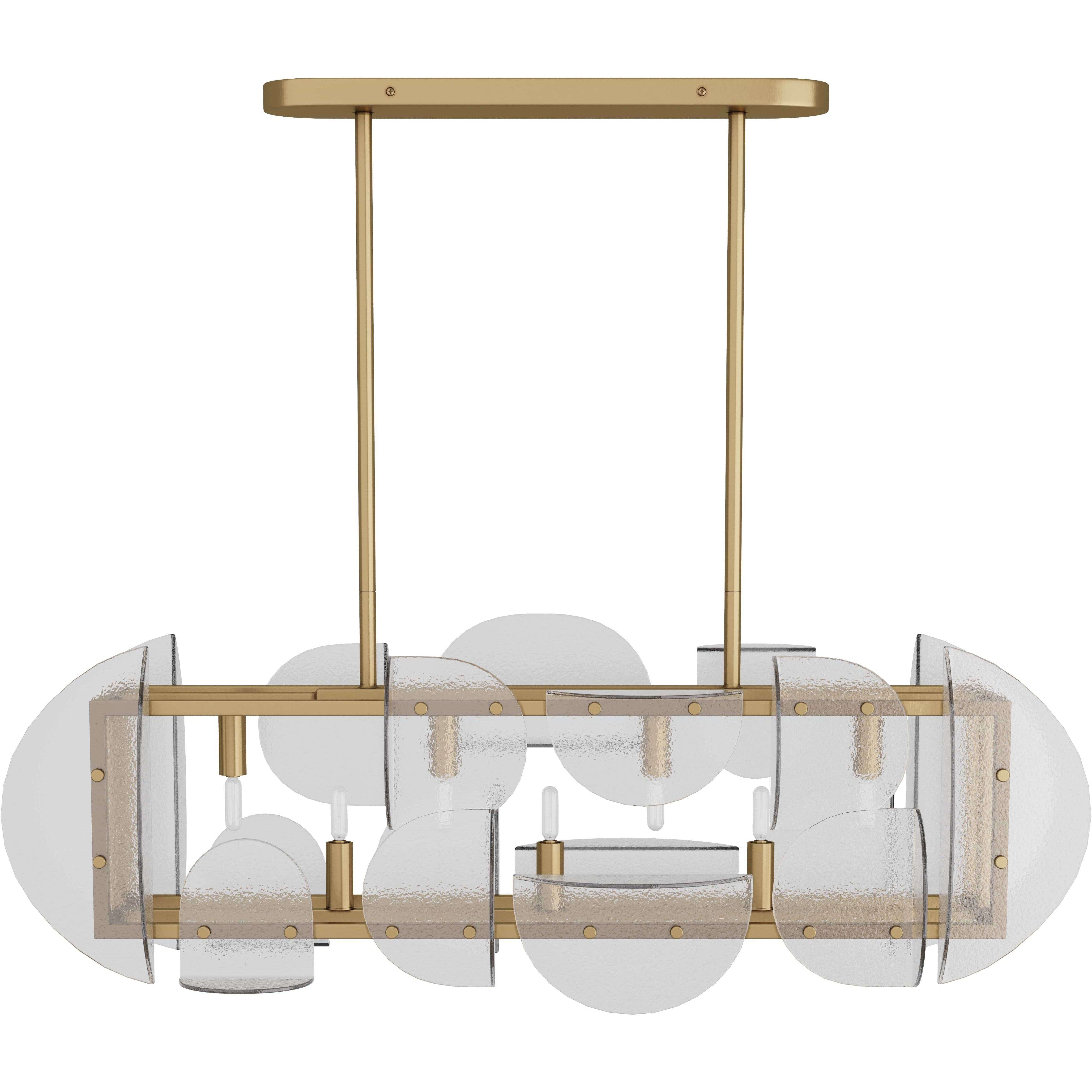 Tilley 7 Light 42.5 inch Antique Brass Linear Chandelier Ceiling Light