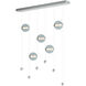 Abacus LED 41 inch Vintage Platinum Pendant Ceiling Light in Cool Grey