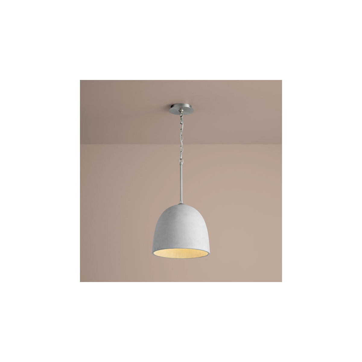 Dune 1 Light 16 inch Satin Nickel/Gray Pendant Ceiling Light