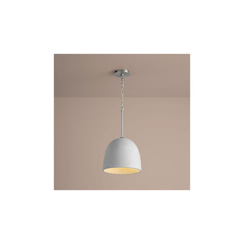 Dune 1 Light 16 inch Satin Nickel/Gray Pendant Ceiling Light